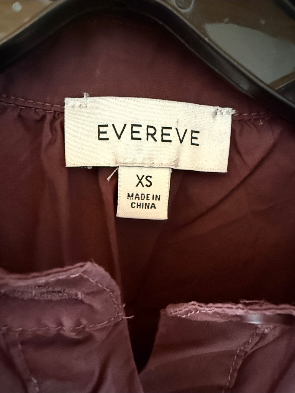 EVEREVE Perry Midi Button Down Collar Dress Color Dark Chocolate Size XSmall - Picture 6 of 13